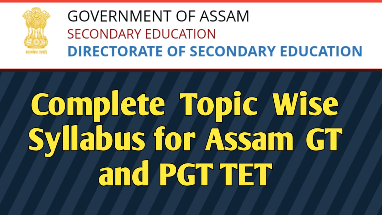 GT and PGT TET Complete Topic wise Syllabus