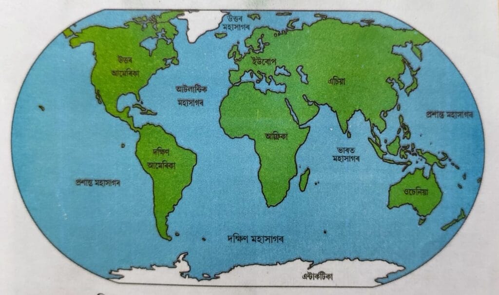 World map in Assamese